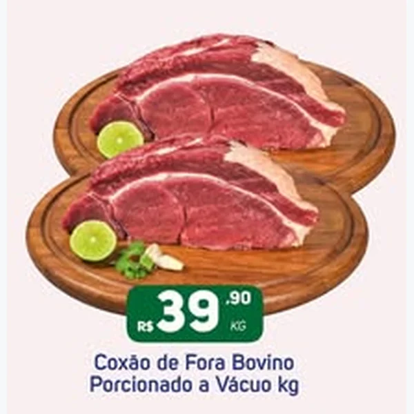 Coxão de Fora Bovino Porcionado a Vácuo