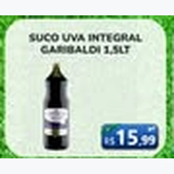 Recorte do encarte de Suco de Uva Integral Garibaldi 1,5 L