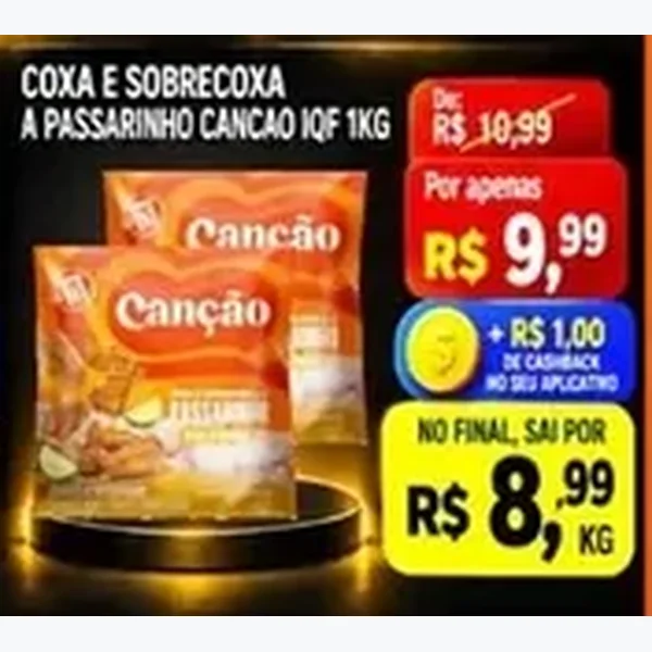 Recorte do encarte de Coxa e Sobrecoxa a Passarinho Cancão