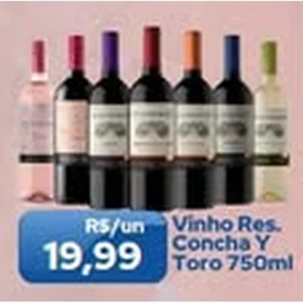 Recorte do encarte de Vinho Concha Y Toro 750 ml