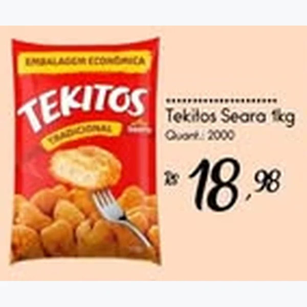 Recorte do encarte de Tekitos Seara 1 kg