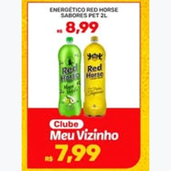 Recorte do encarte de Energético Sabores Red Horse 2 L