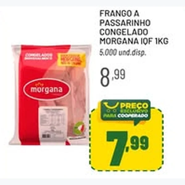 Frango a Passarinho Congelado Iqf Morgana 1 kg