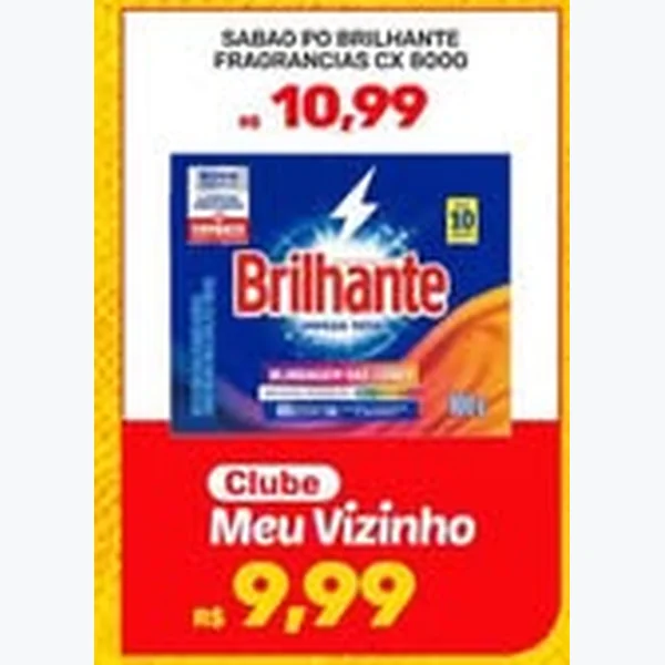 Recorte do encarte de Sabão em Pó Fragrâncias Brilhante 800 g