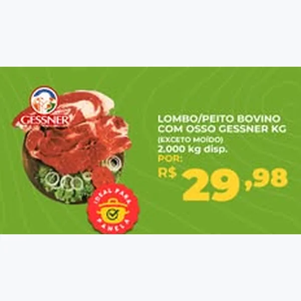 Recorte do encarte de Lombo Bovino com Osso Gessner
