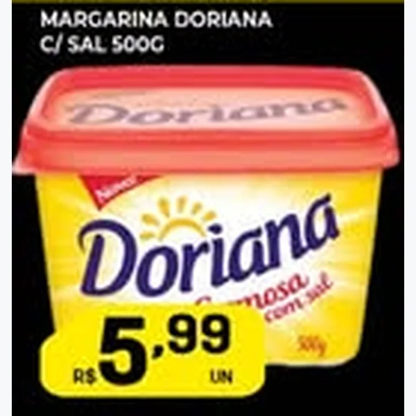 Recorte do encarte de Margarina com Sal Doriana 500 g