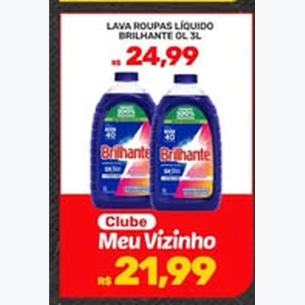 Lava Roupas Líquido Brilhante 3 L