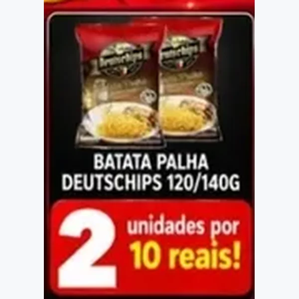 Recorte do encarte de Batata Palha Deutschips 140 g