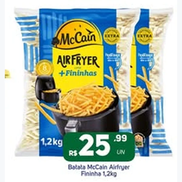Recorte do encarte de Batata Airfryer Fininha McCain 1,2 kg