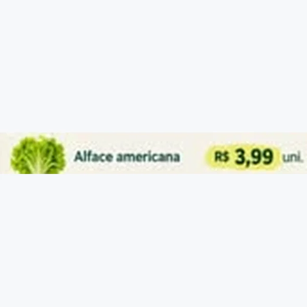 Recorte do encarte de Alface Americana