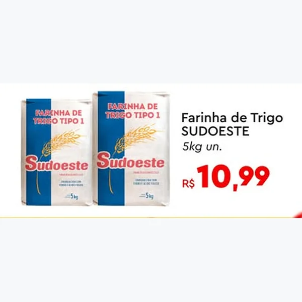 Farinha de Trigo Tipo 1 SUDOESTE 5 kg