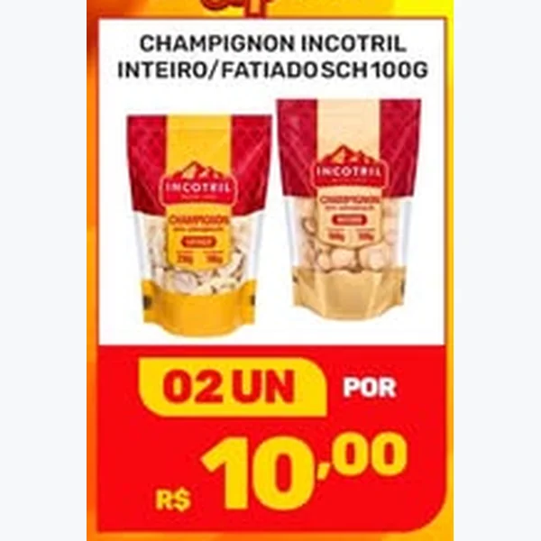 Recorte do encarte de Champignon Inteiro Incotril 100 g