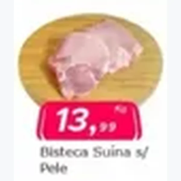 Recorte do encarte de Bisteca Suína S/ Pele