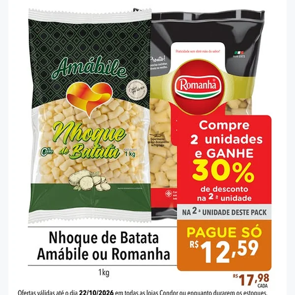Nhoque de Batata Romanha 1 kg