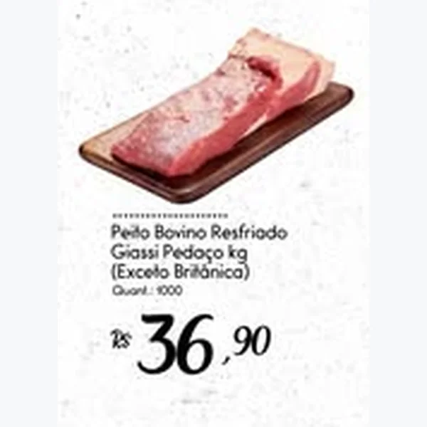 Peito Bovino Resfriado Pedaço Giassi