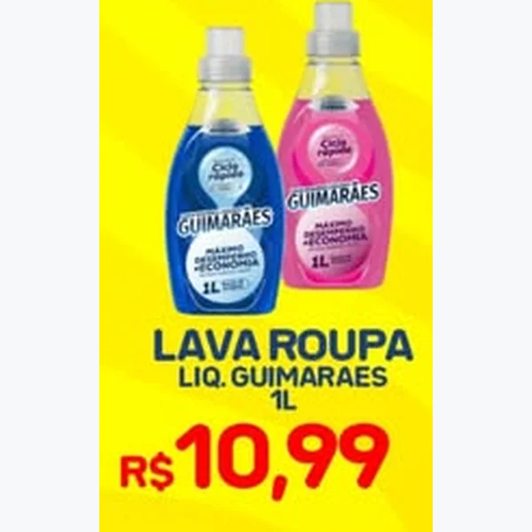 Recorte do encarte de Lava Roupa Líquido Guimarães 1 L
