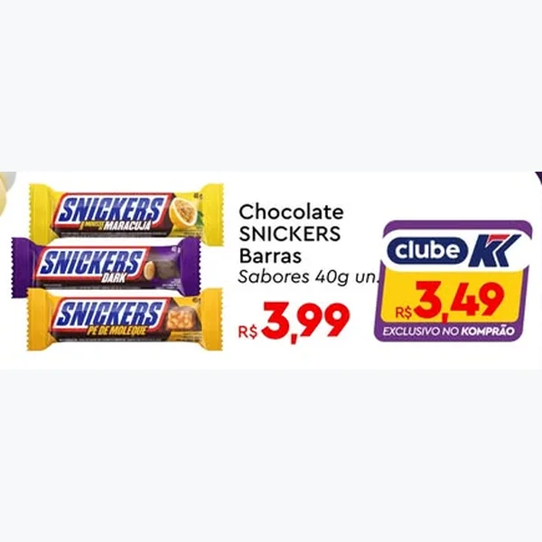 Chocolate Barras SNICKERS 40 g