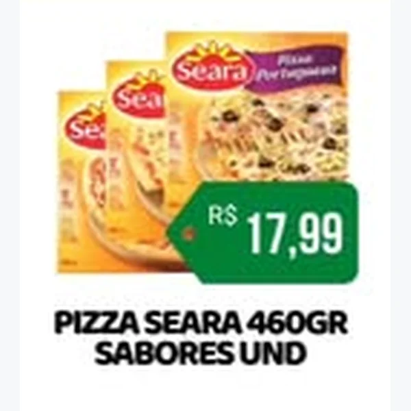 Recorte do encarte de Pizza Sabores Seara 460 g