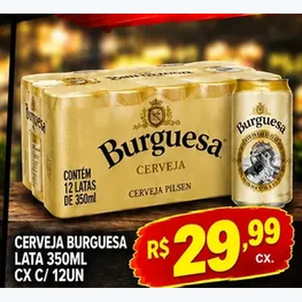 Cerveja Pilsen Burguesa 12 un × 350 ml