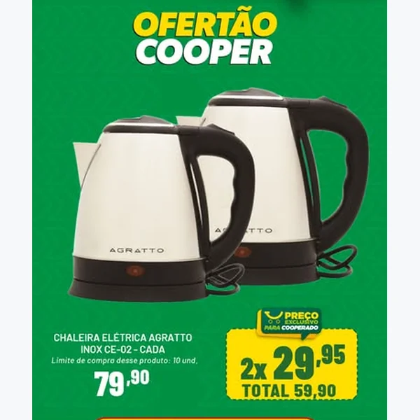 Chaleira Elétrica Inox Ce-02 Agratto