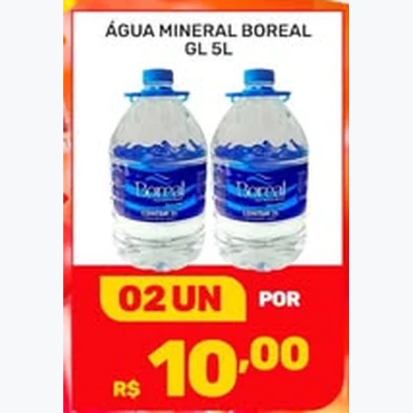 Recorte do encarte de Água Mineral Boreal 5 L