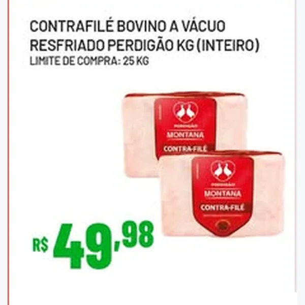 Recorte do encarte de Contrafilé Bovino a Vácuo Resfriado Perdigão