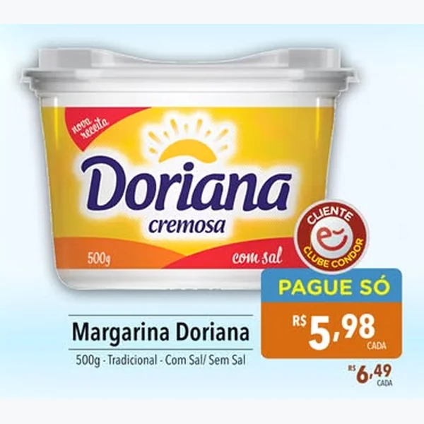 Margarina Cremosa Doriana 500 g