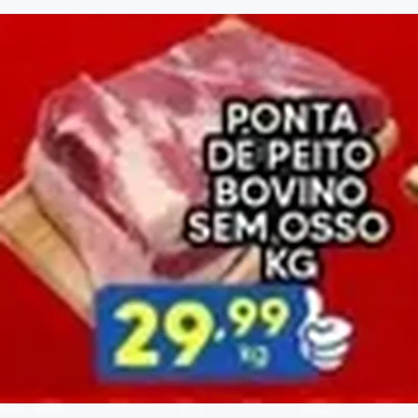 Recorte do encarte de Ponta de Peito Bovino sem Osso