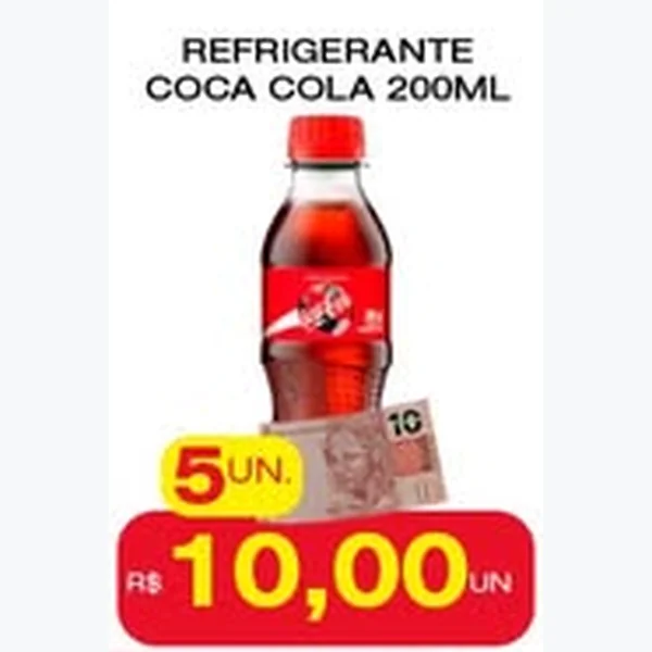 Recorte do encarte de Refrigerante Coca-Cola 200 ml