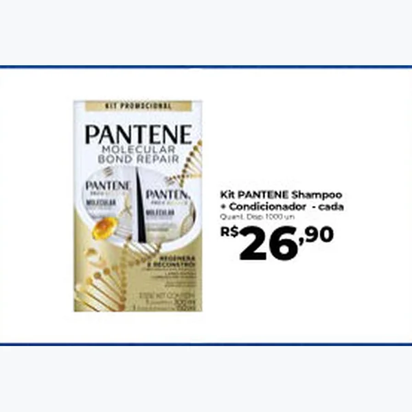 Recorte do encarte de Kit Shampoo + Condicionador PANTENE