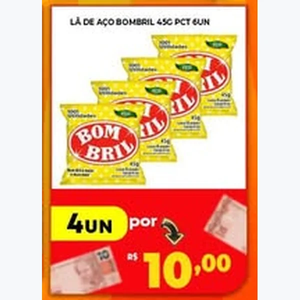 Lã de Aço Bombril 6 un × 45 g