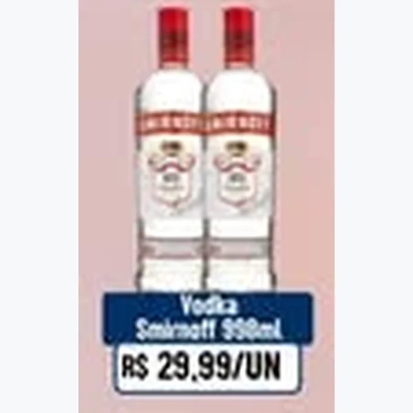Recorte do encarte de Vodka Smirnoff 998 ml