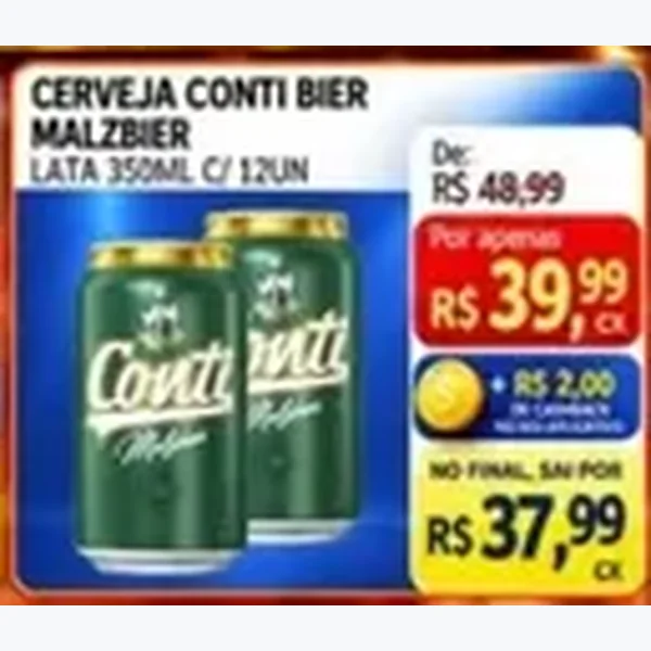 Cerveja Malzbier Conti Bier 12 un × 350 ml
