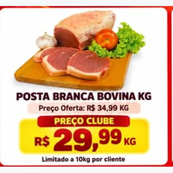 Recorte do encarte de Posta Branca Bovina