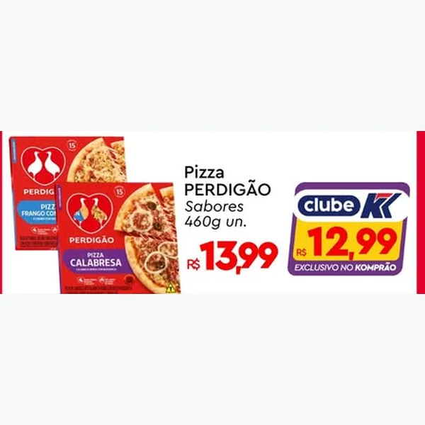 Recorte do encarte de Pizza Sabores Perdigão 460 g