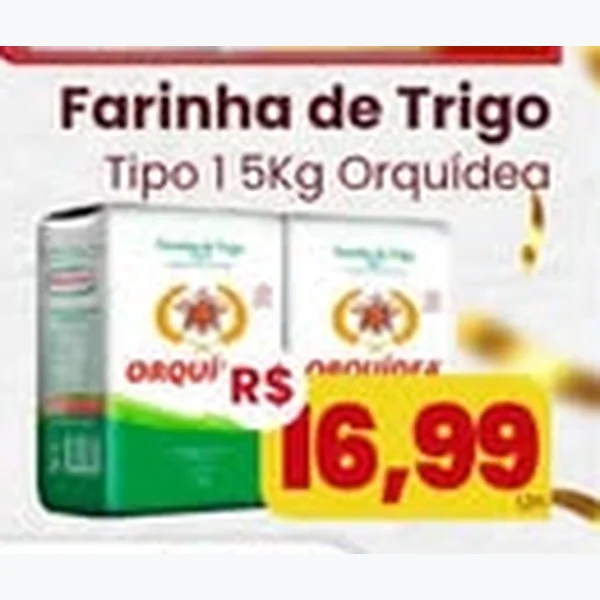 Recorte do encarte de Farinha de Trigo Orquídea 5 kg
