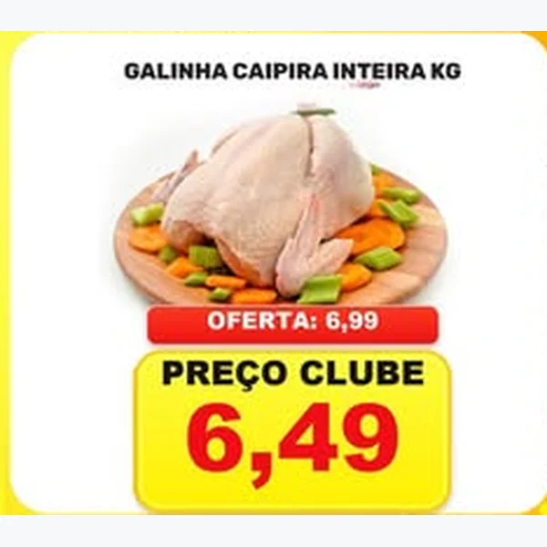 Recorte do encarte de Galinha Caipira Inteira