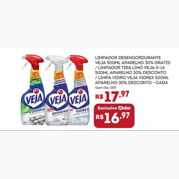 Limpa Vidro Veja 500 ml
