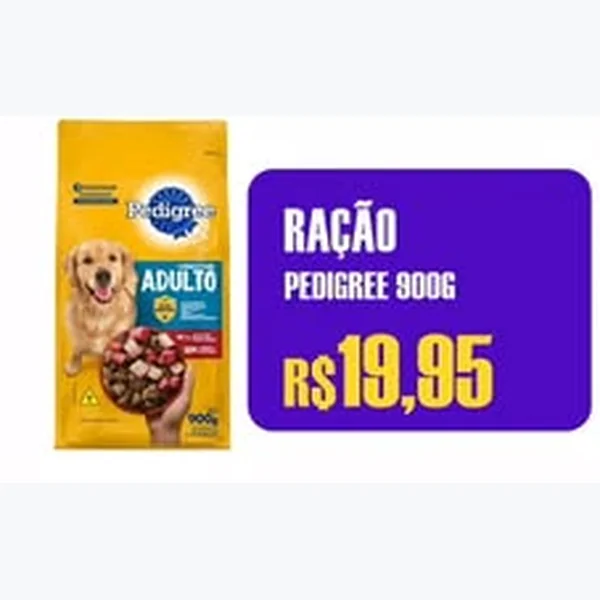 Recorte do encarte de Ração Adulto Pedigree 900 g
