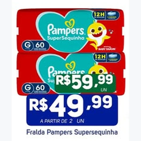 Recorte do encarte de Fralda Supersequinha Pampers