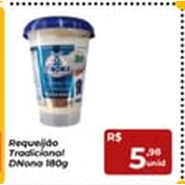 Recorte do encarte de Requeijão Tradicional DNona 180 g