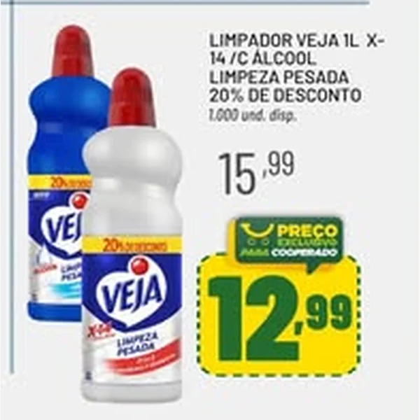Limpador com Álcool Limpeza Pesada Veja 1 L