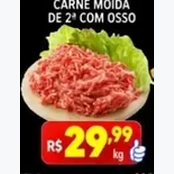Recorte do encarte de Carne Moída de 2ª com Osso