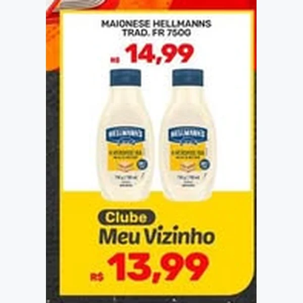 Recorte do encarte de Maionese Tradicional Hellmanns 750 g