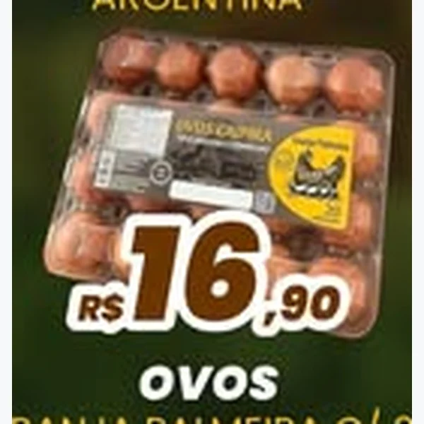 Ovos de galinha Granja Palmeira 20 un
