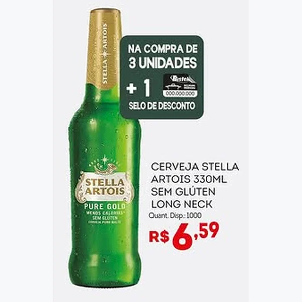 Cerveja Long Neck sem Glúten Stella Artois 330 ml