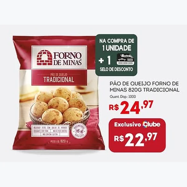 Pão de Queijo Tradicional Forno de Minas 820 g