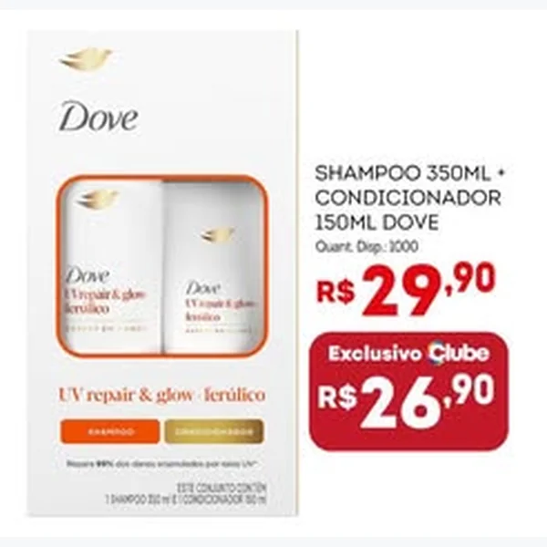 Shampoo e Condicionador Dove 2 un