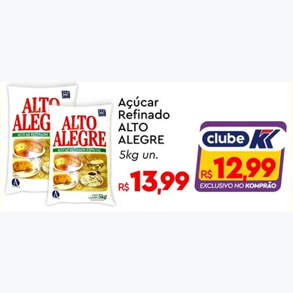 Açúcar Refinado ALTO ALEGRE 5 kg