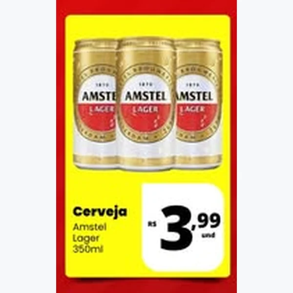 Recorte do encarte de Cerveja Lager Amstel 350 ml
